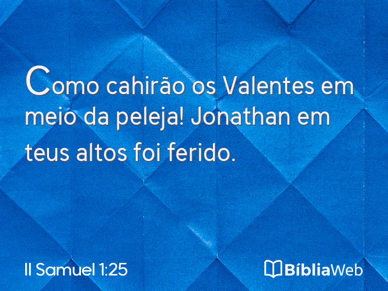 II Samuel 1:25 em imagem para compartilhar