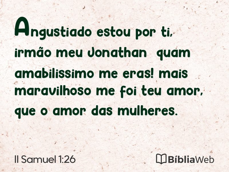 II Samuel 1:26 em imagem para compartilhar