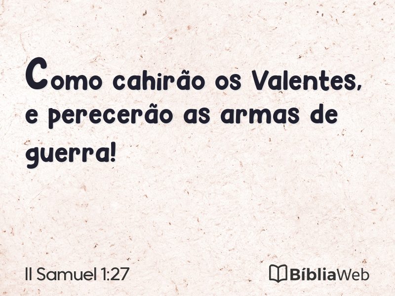 II Samuel 1:27 em imagem para compartilhar