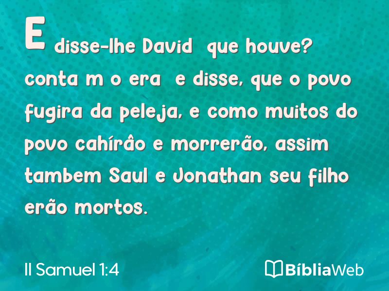 II Samuel 1:4 em imagem para compartilhar
