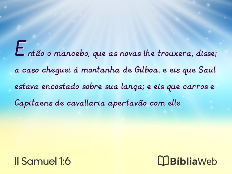 II Samuel 1:6 em imagem para compartilhar
