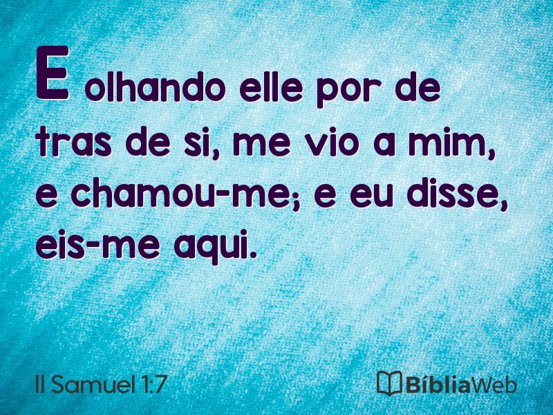 II Samuel 1:7 em imagem para compartilhar