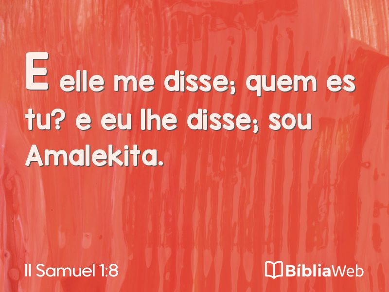 II Samuel 1:8 em imagem para compartilhar