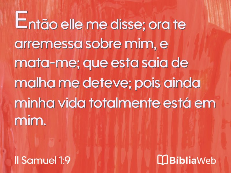II Samuel 1:9 em imagem para compartilhar
