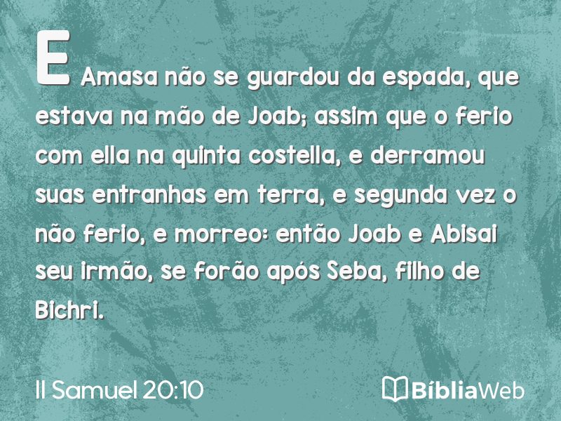 II Samuel 20:10 em imagem para compartilhar