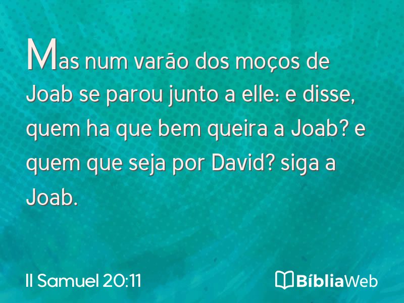 II Samuel 20:11 em imagem para compartilhar