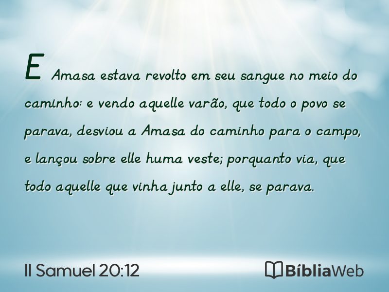 II Samuel 20:12 em imagem para compartilhar