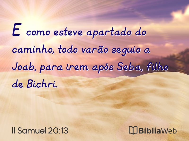 II Samuel 20:13 em imagem para compartilhar