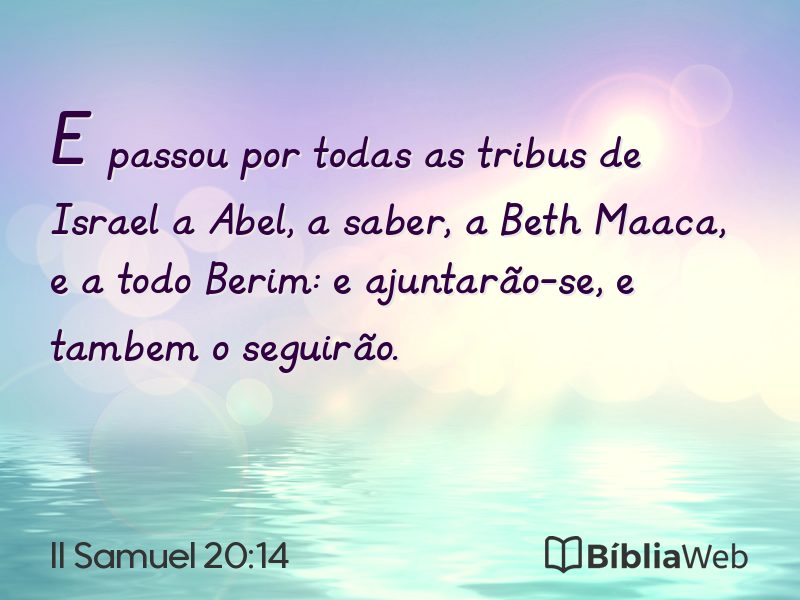 II Samuel 20:14 em imagem para compartilhar