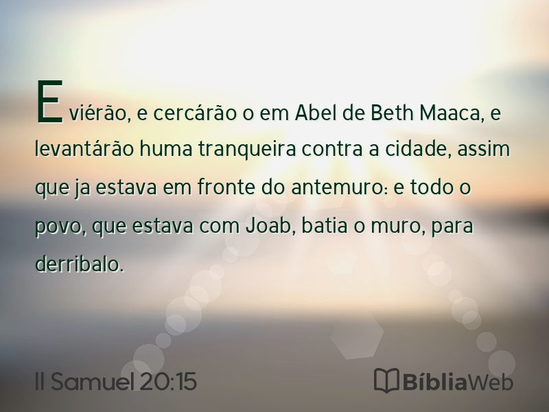II Samuel 20:15 em imagem para compartilhar