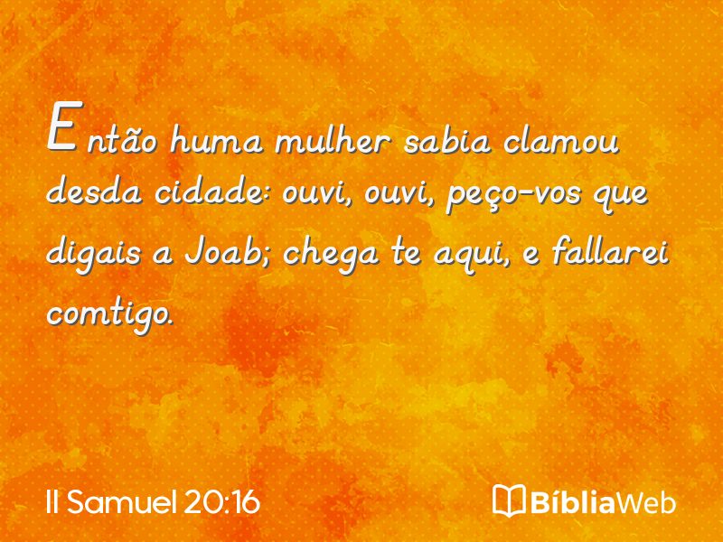 II Samuel 20:16 em imagem para compartilhar