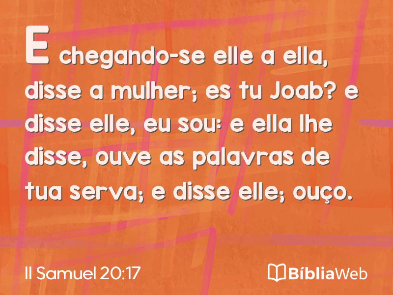 II Samuel 20:17 em imagem para compartilhar