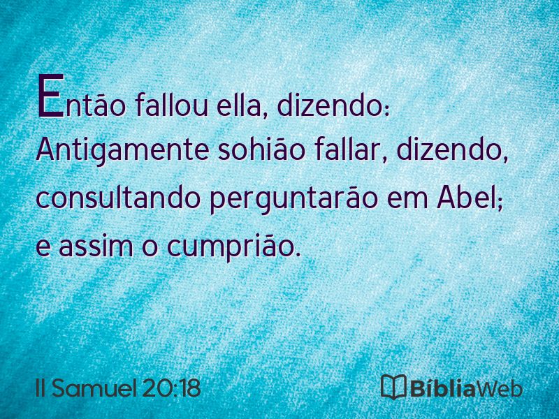 II Samuel 20:18 em imagem para compartilhar