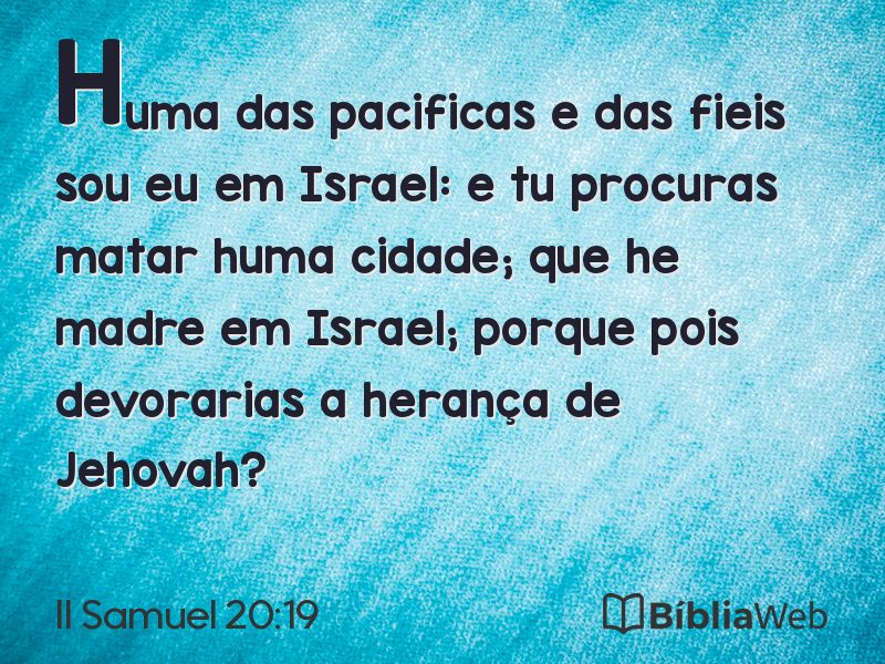 II Samuel 20:19 em imagem para compartilhar