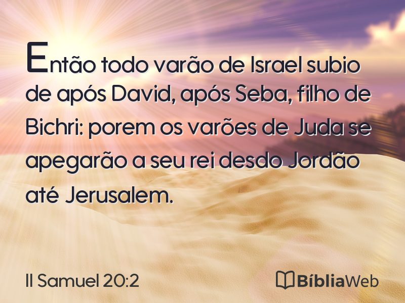 II Samuel 20:2 em imagem para compartilhar