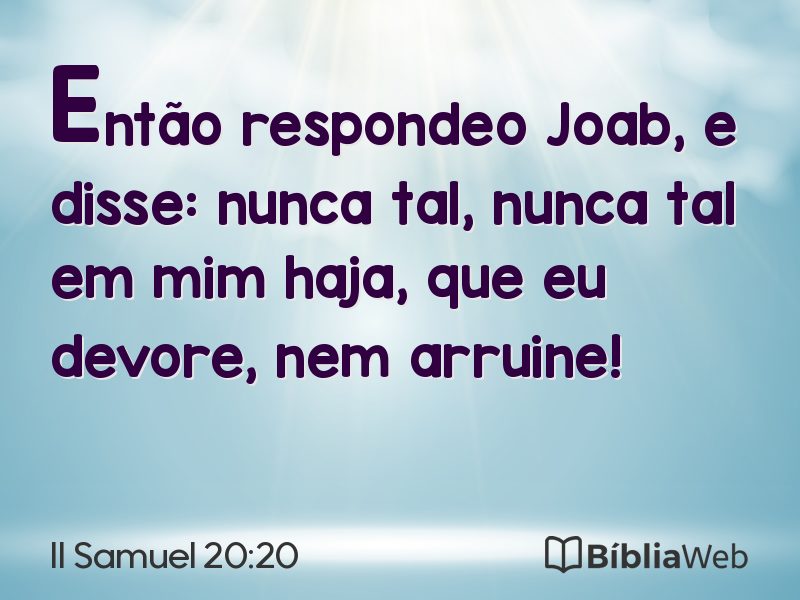 II Samuel 20:20 em imagem para compartilhar