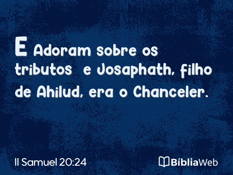 II Samuel 20:24 em imagem para compartilhar