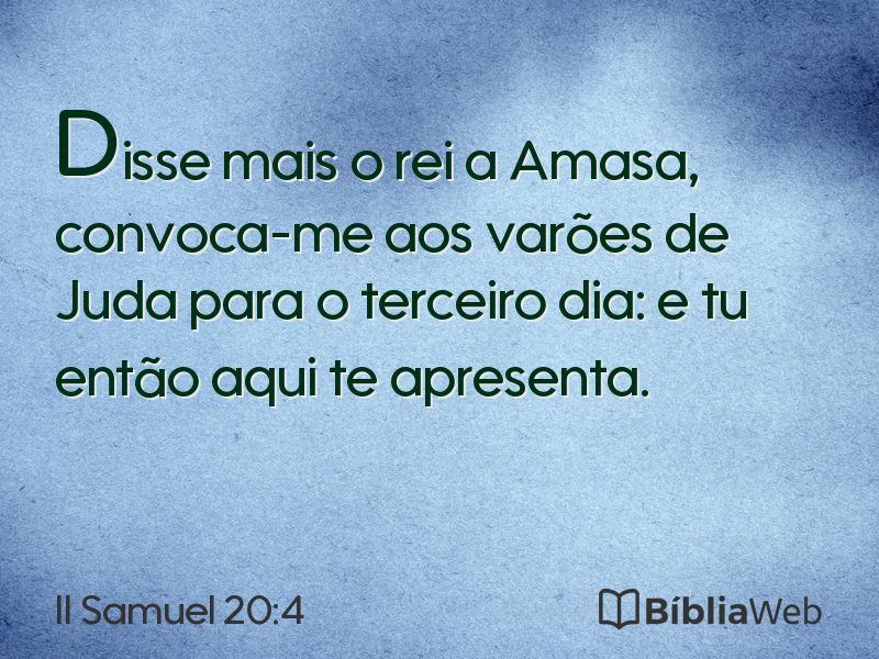 II Samuel 20:4 em imagem para compartilhar