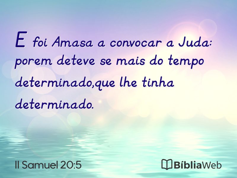 II Samuel 20:5 em imagem para compartilhar