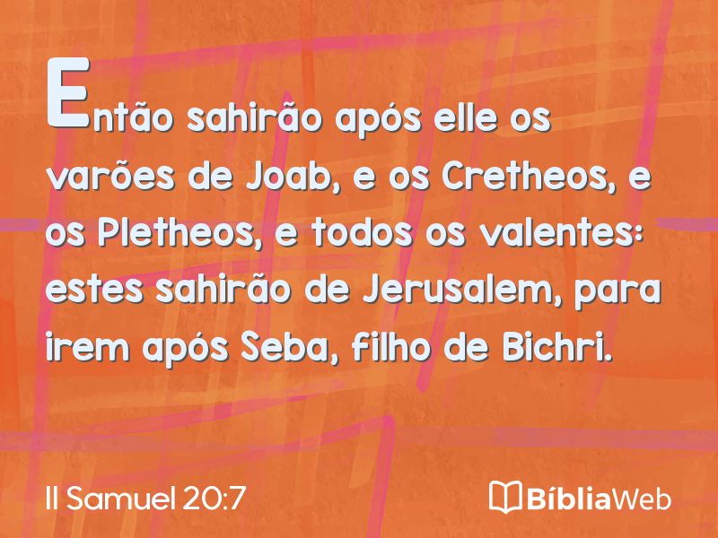 II Samuel 20:7 em imagem para compartilhar
