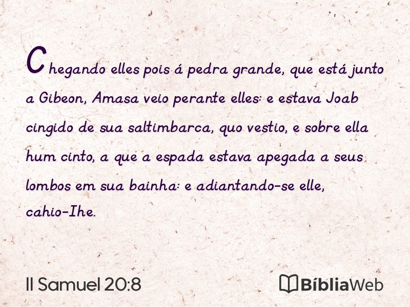 II Samuel 20:8 em imagem para compartilhar