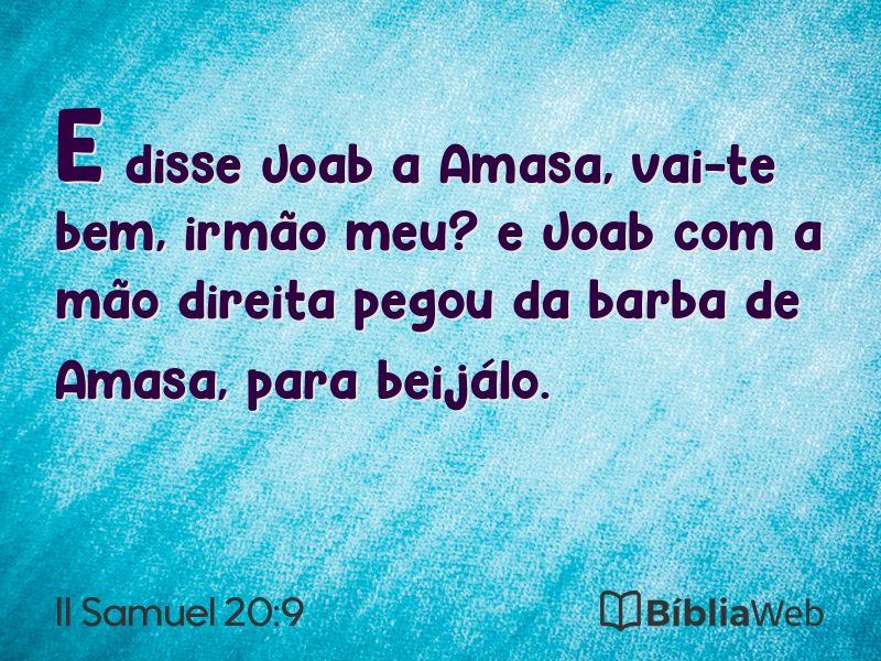 II Samuel 20:9 em imagem para compartilhar