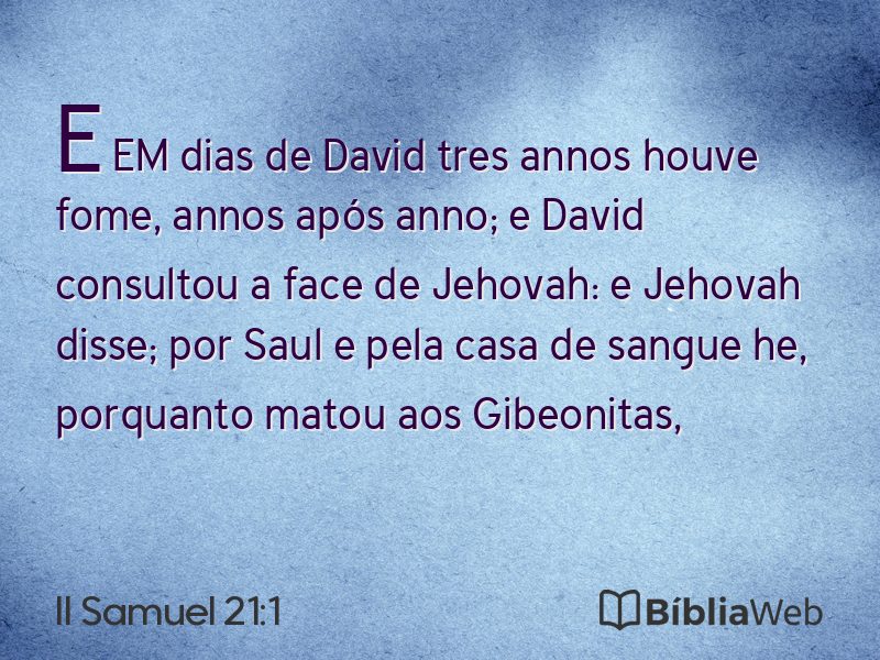 II Samuel 21:1 em imagem para compartilhar