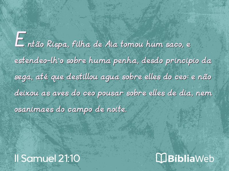 II Samuel 21:10 em imagem para compartilhar