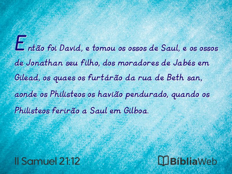 II Samuel 21:12 em imagem para compartilhar