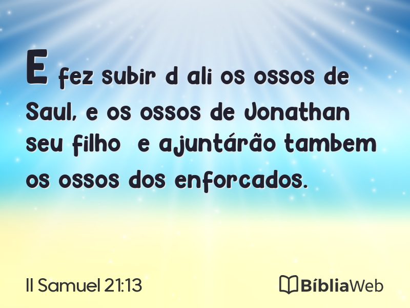 II Samuel 21:13 em imagem para compartilhar