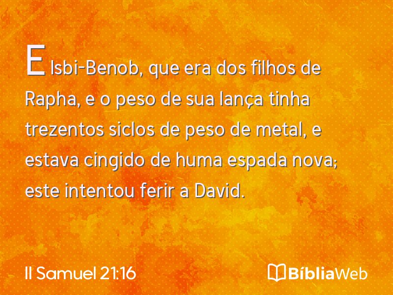 II Samuel 21:16 em imagem para compartilhar