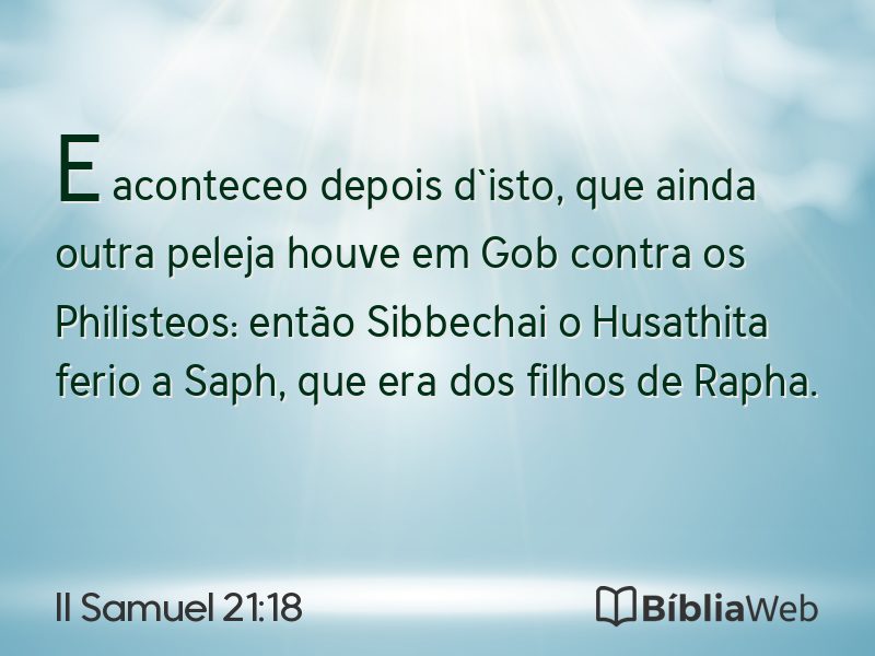 II Samuel 21:18 em imagem para compartilhar