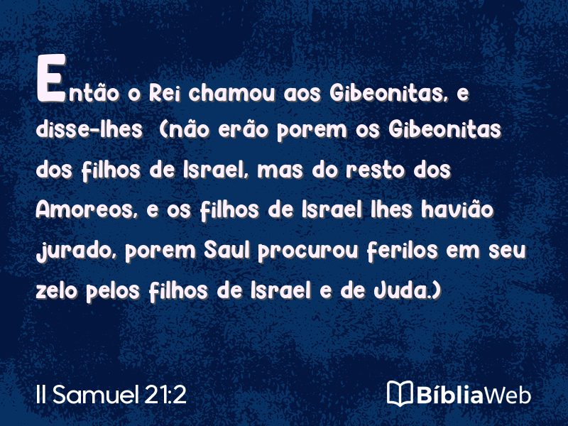 II Samuel 21:2 em imagem para compartilhar