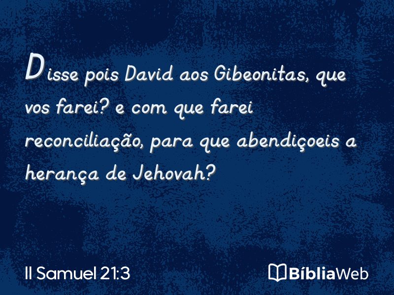 II Samuel 21:3 em imagem para compartilhar