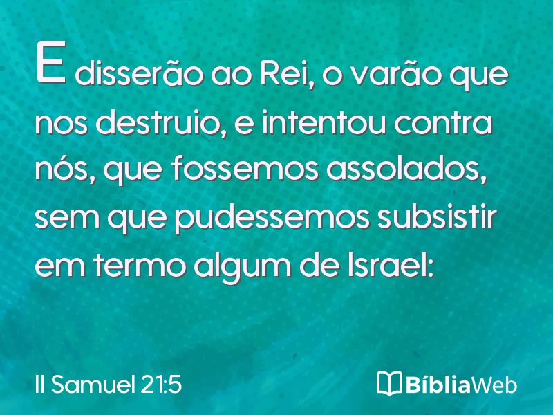 II Samuel 21:5 em imagem para compartilhar