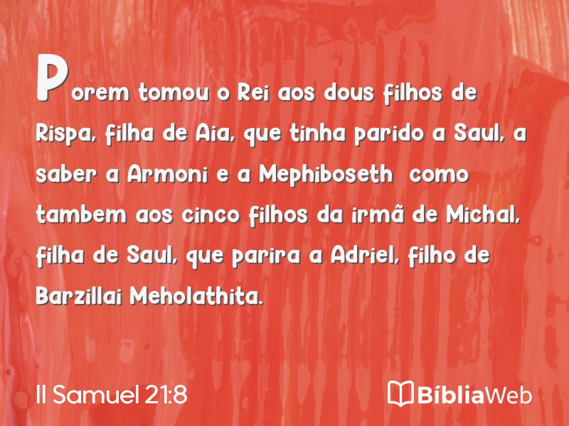 II Samuel 21:8 em imagem para compartilhar