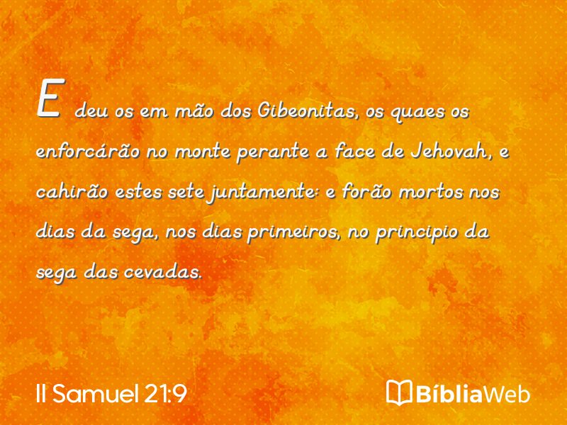 II Samuel 21:9 em imagem para compartilhar