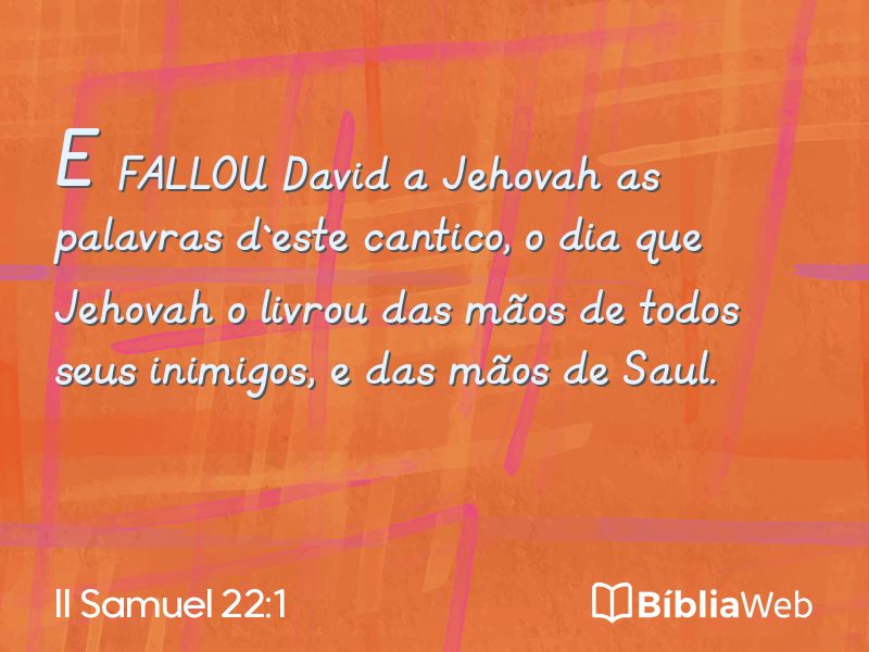 II Samuel 22:1 em imagem para compartilhar