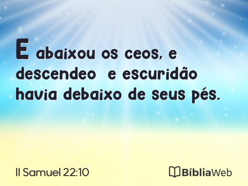 II Samuel 22:10 em imagem para compartilhar