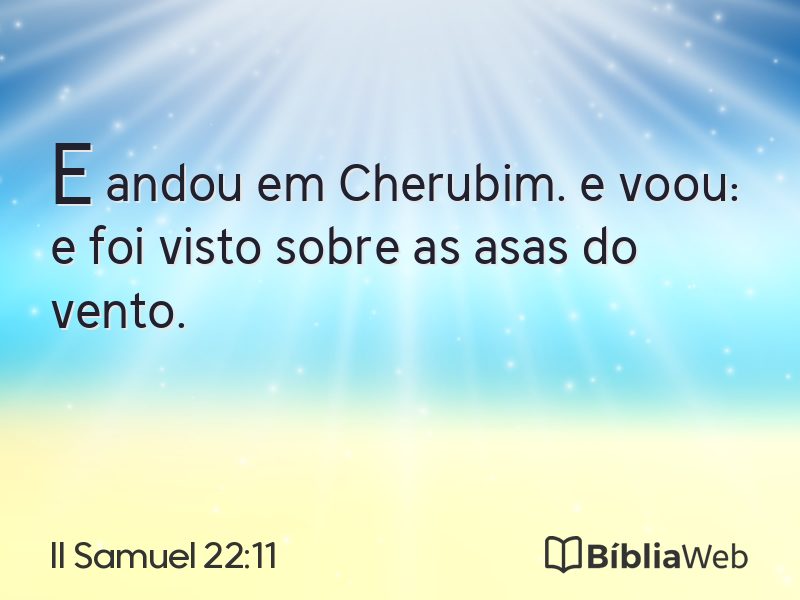 II Samuel 22:11 em imagem para compartilhar