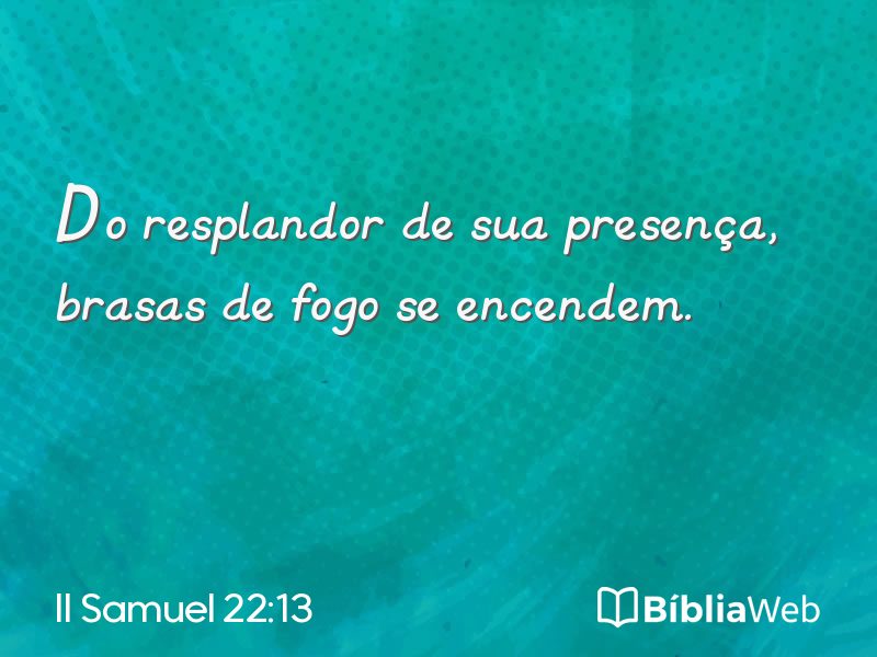 II Samuel 22:13 em imagem para compartilhar