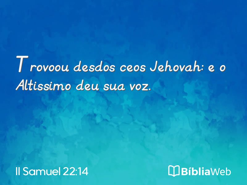II Samuel 22:14 em imagem para compartilhar
