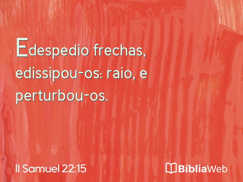 II Samuel 22:15 em imagem para compartilhar
