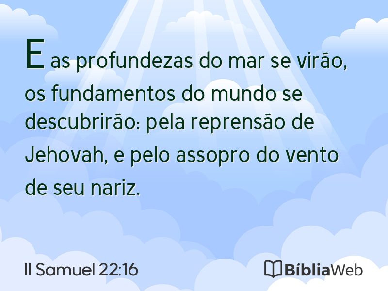II Samuel 22:16 em imagem para compartilhar
