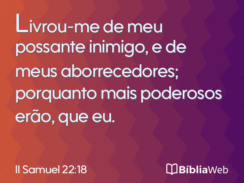 II Samuel 22:18 em imagem para compartilhar
