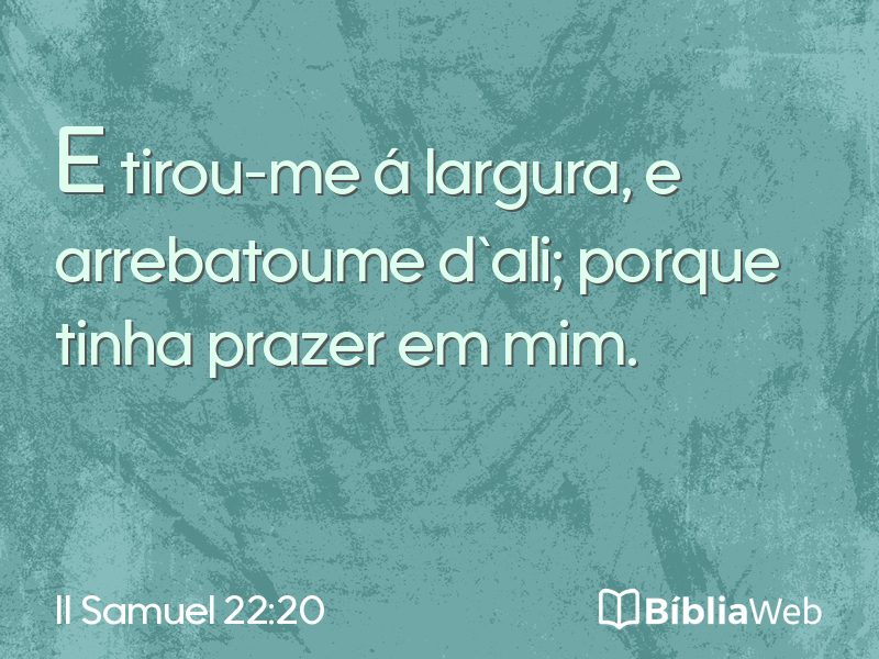 II Samuel 22:20 em imagem para compartilhar