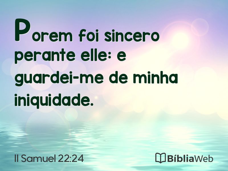II Samuel 22:24 em imagem para compartilhar
