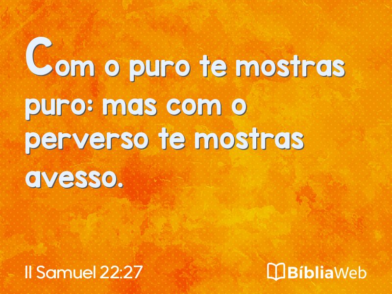 II Samuel 22:27 em imagem para compartilhar