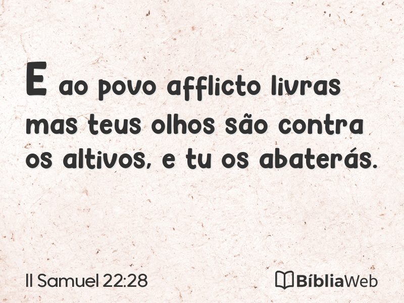 II Samuel 22:28 em imagem para compartilhar