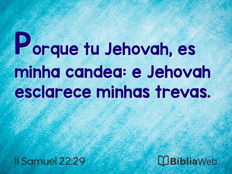 II Samuel 22:29 em imagem para compartilhar